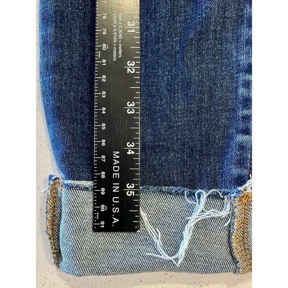 Judy Blue Jeans Womens Blue High Rise Button Fly Skinny Fit 9 29 Cuffed Stretch - Picture 4 of 10